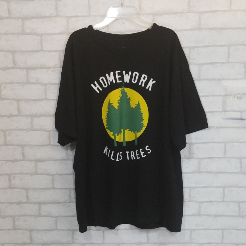 Ink inc Homework kills trees graphic tee size XL